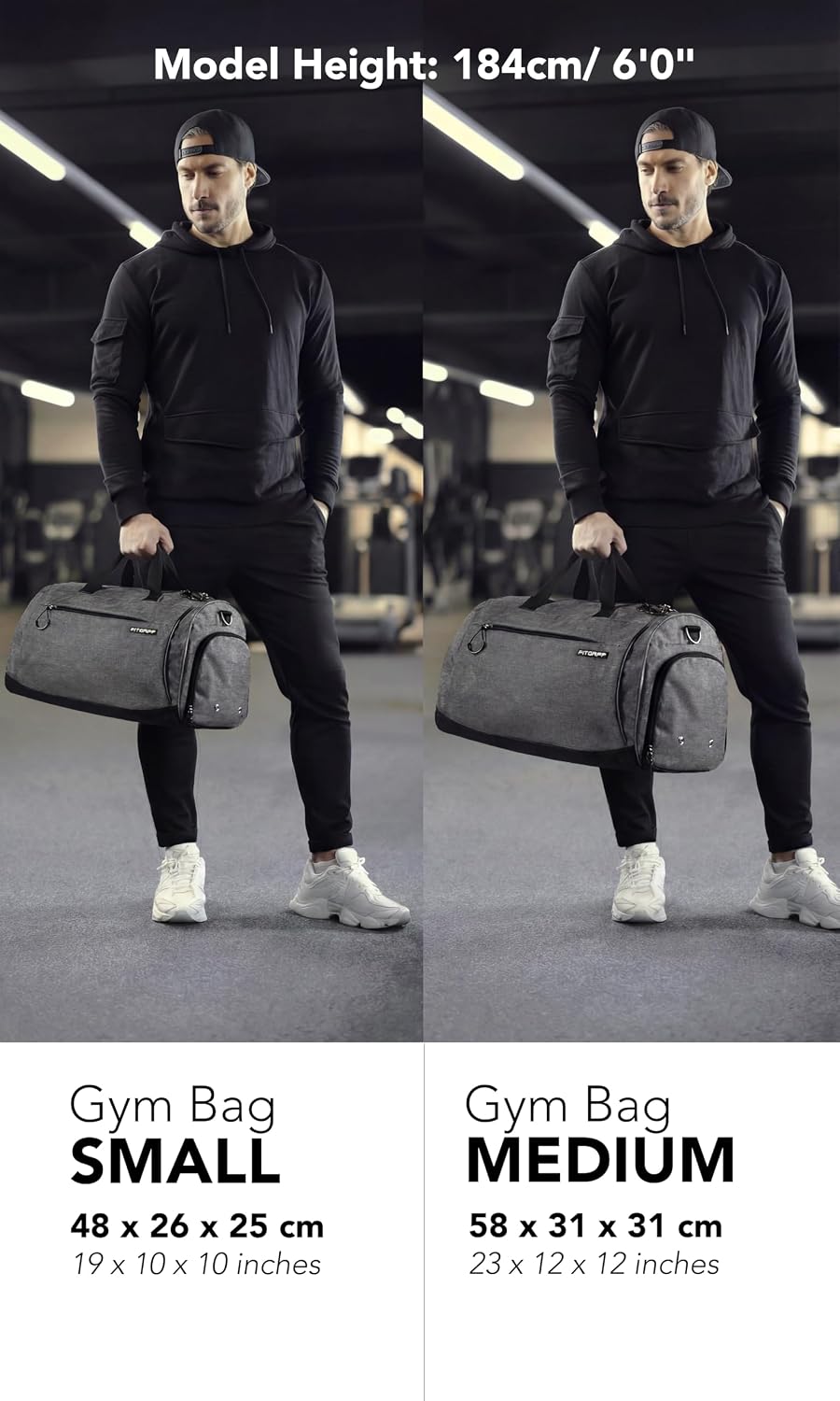® Gym Bag for Men & Women with Shoe & Wet Compartment - Duffle Bag for Travel, Sports, Fitness & Workout