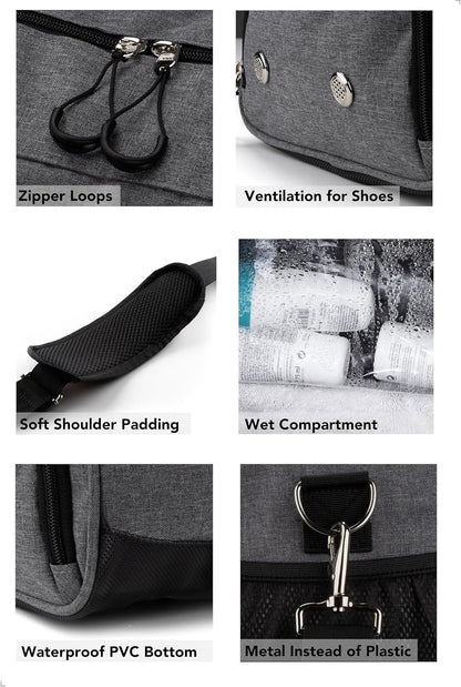 ® Gym Bag for Men & Women with Shoe & Wet Compartment - Duffle Bag for Travel, Sports, Fitness & Workout